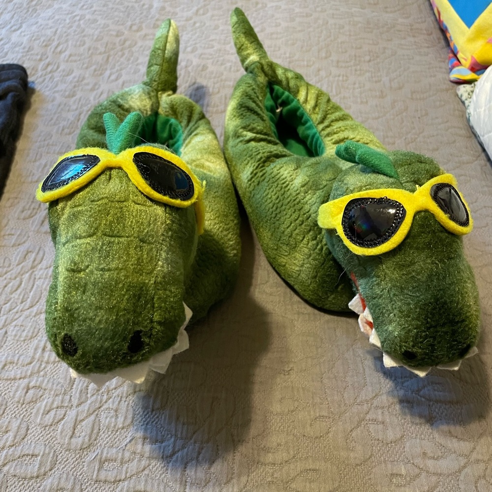 Alligator slippers